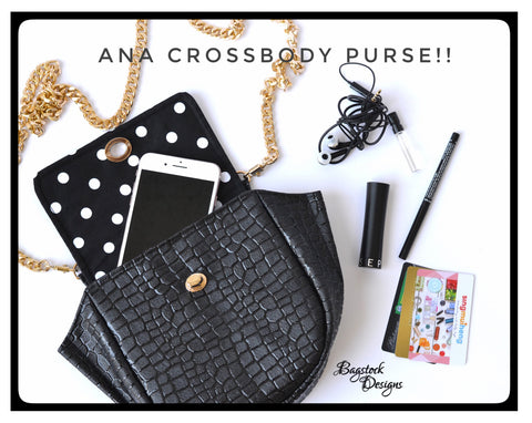 Ana Crossbody Purse sewing pattern - Sew Modern Bags